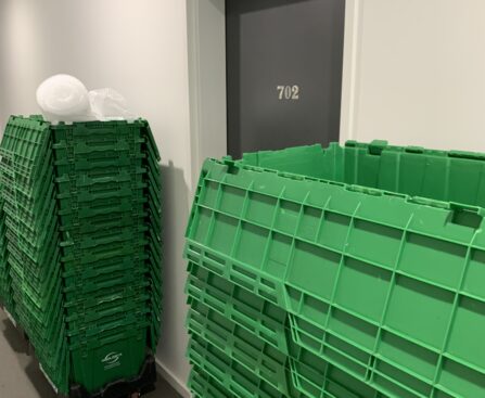 Plastic moving boxes
